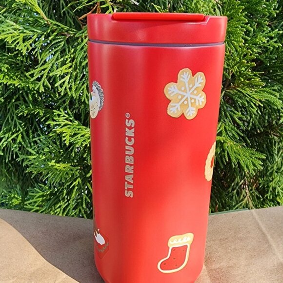 NEW 2025 STARBUCKS Holiday Red Gingerbread Cookie Tumbler (12oz) - Picture 1 of 5